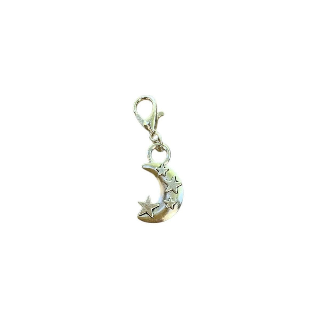 Celestial Charms - Moon with Stars 3D Charm