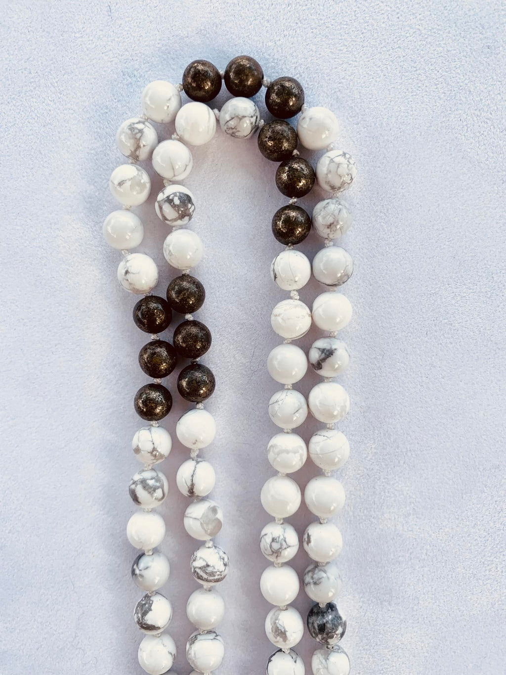 Morena Mala - Winter Stillness - White Howlite and Pyrite