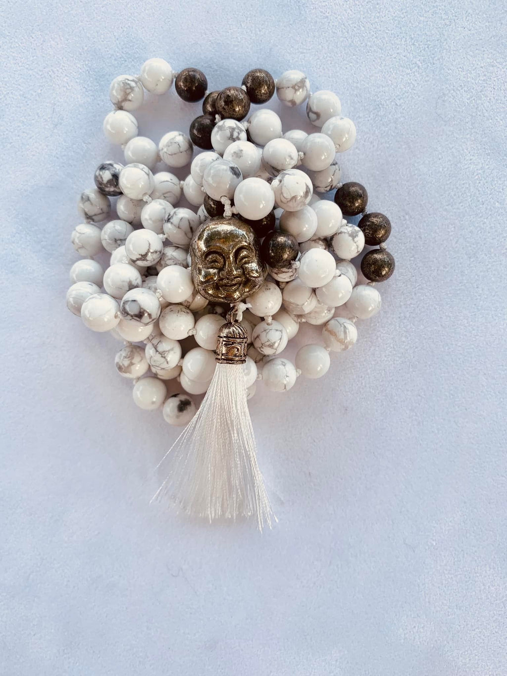 Morena Mala - Winter Stillness - White Howlite and Pyrite