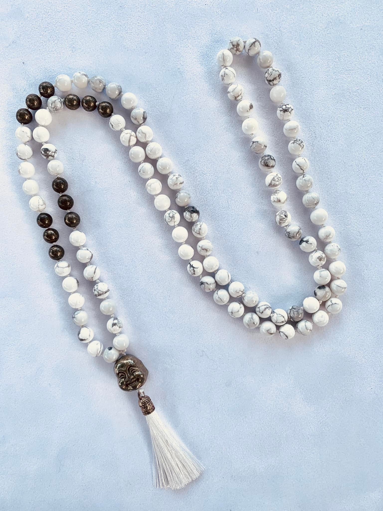 Morena Mala - Winter Stillness - White Howlite and Pyrite