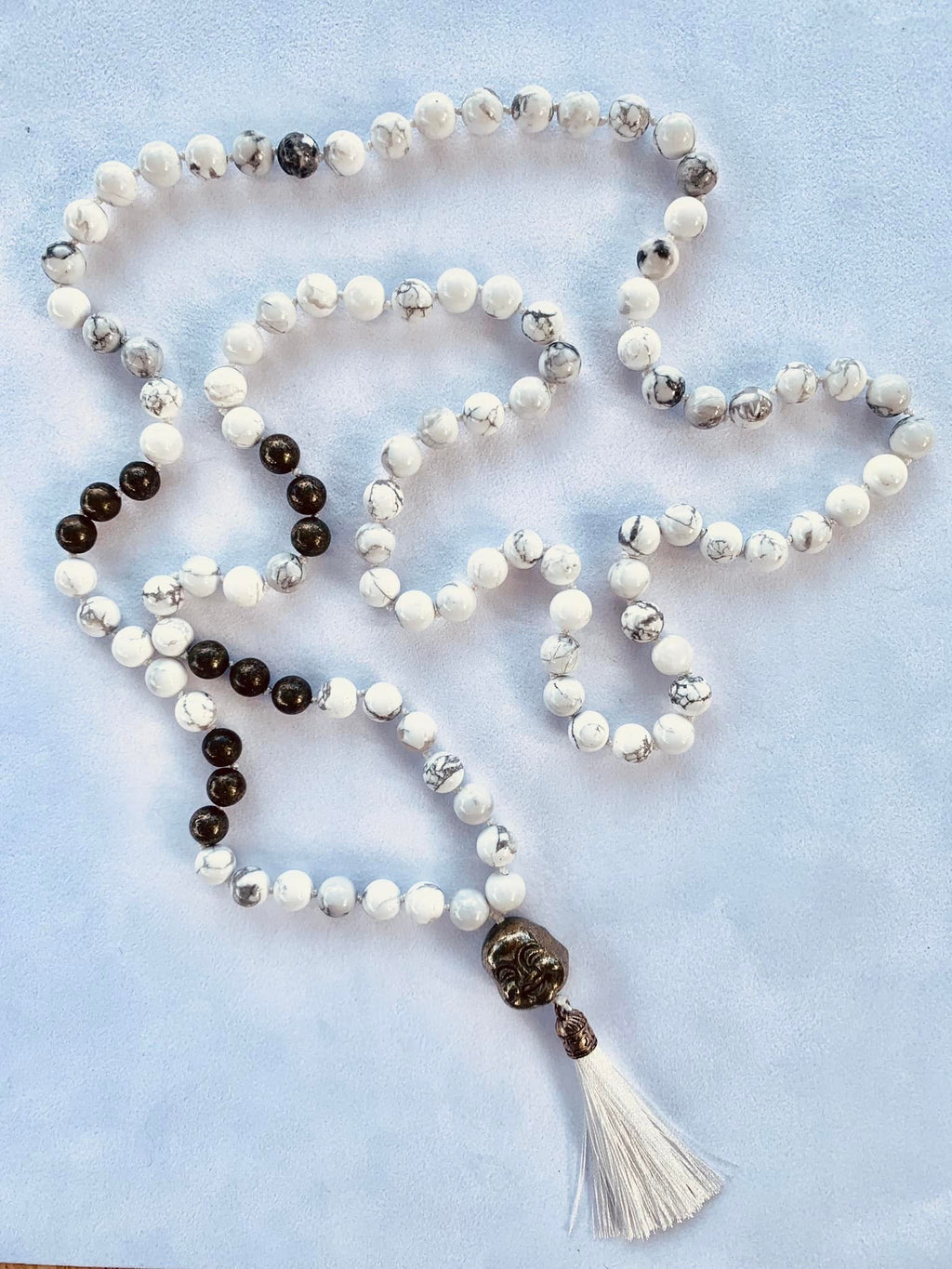 Morena Mala - Winter Stillness - White Howlite and Pyrite