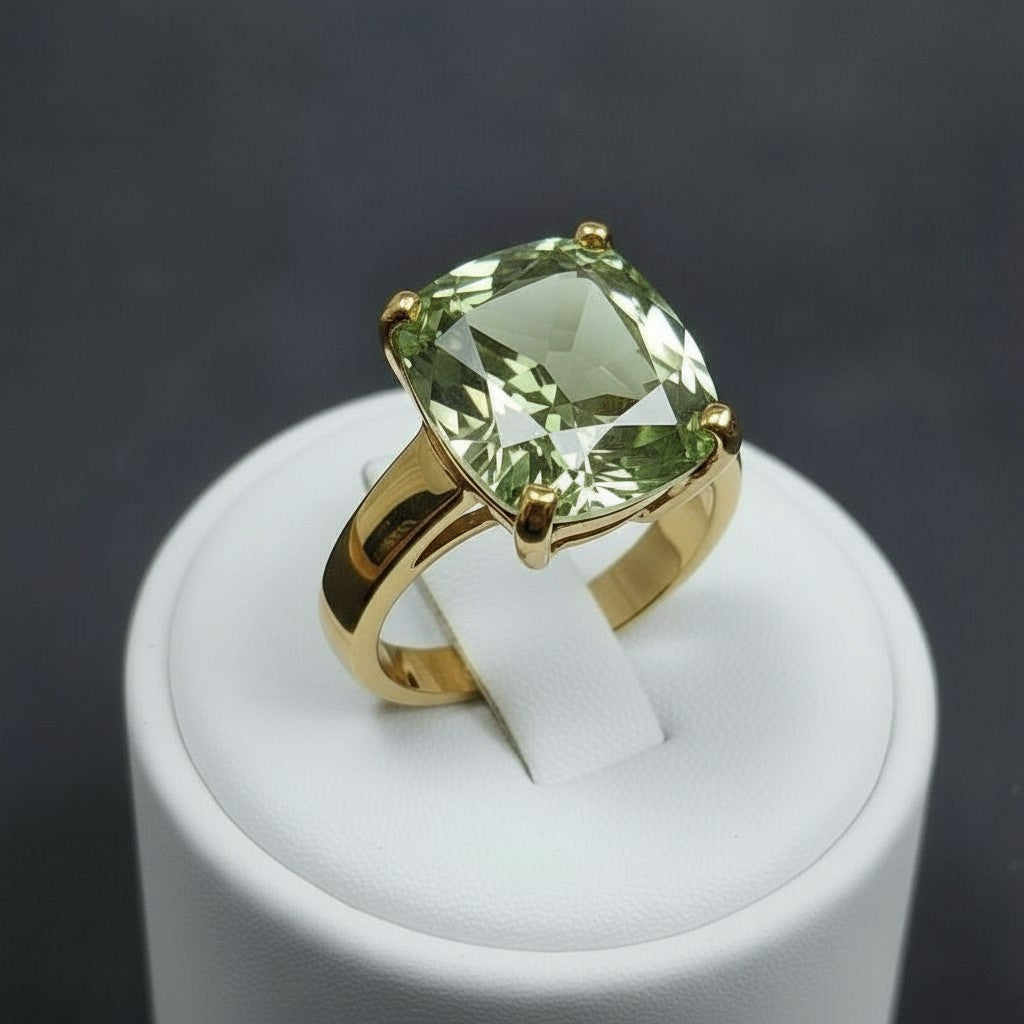 "Never Forgotten" Cushion Cut Cremation Ring Large 12x10mm