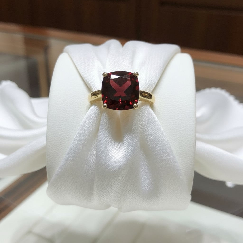 "Never Forgotten" Cushion Cut Cremation Ring Small 6x6mm