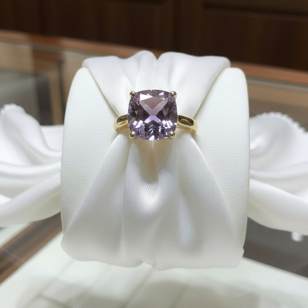 "Never Forgotten" Cushion Cut Cremation Ring Small 6x6mm