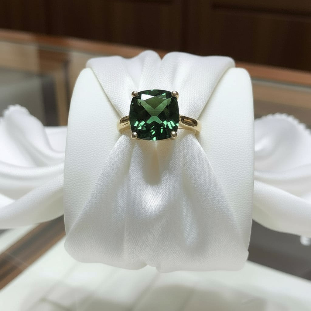 "Never Forgotten" Cushion Cut Cremation Ring Small 6x6mm