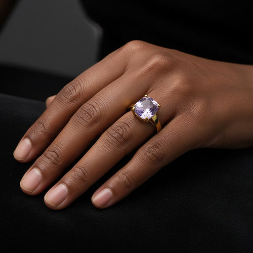 "Never Forgotten" Cushion Cut Cremation Ring Large 12x10mm