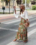Female Print Holiday Casual Skirt