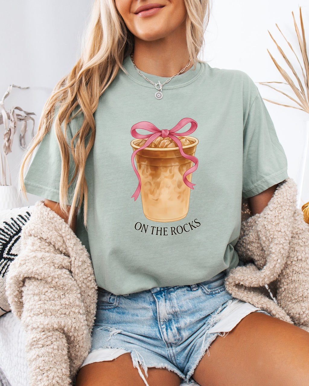 On the Rocks Iced Latte Comfort Colors Garment-Dyed T-Shirt – Coffee Lover Graphic Tee