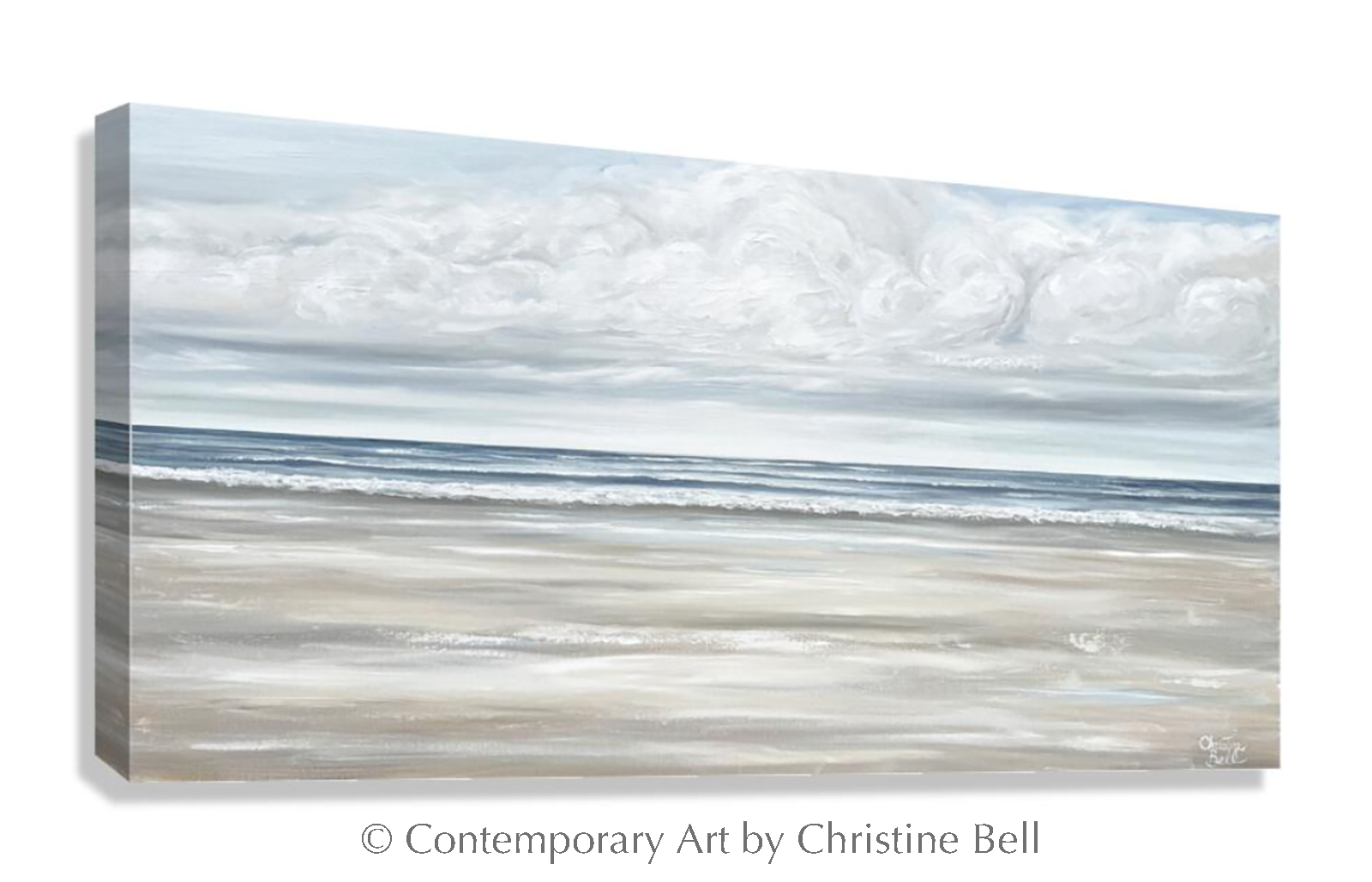 "Serene Seaside" GICLÉE PRINT, Modern Coastal Abstract Ocean Seascape Painting
