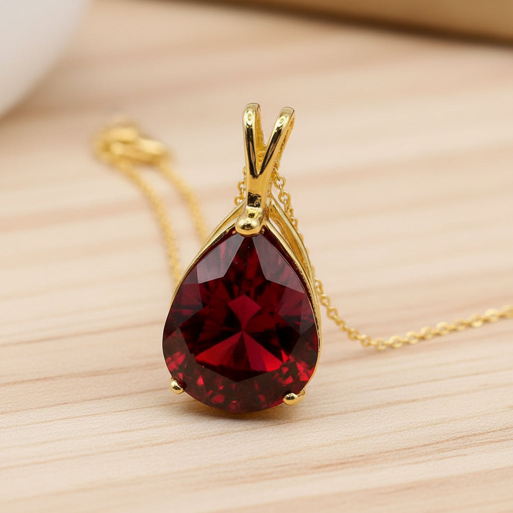 "Peaceful Memories" Pear Cut Cremation Pendant Large 16x12mm