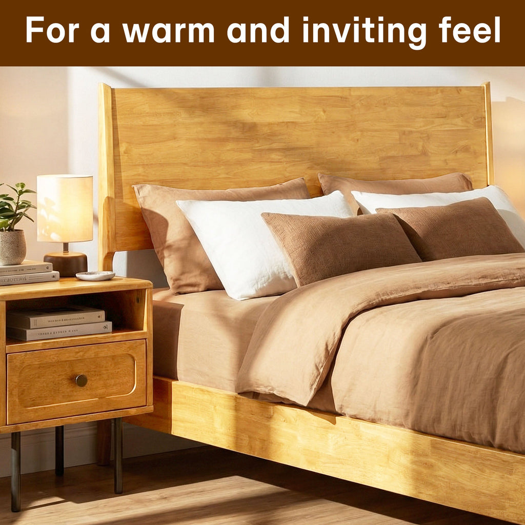 Acacia Haven Deluxe Wood Platform Bed Frame for Ultimate Comfort and Style