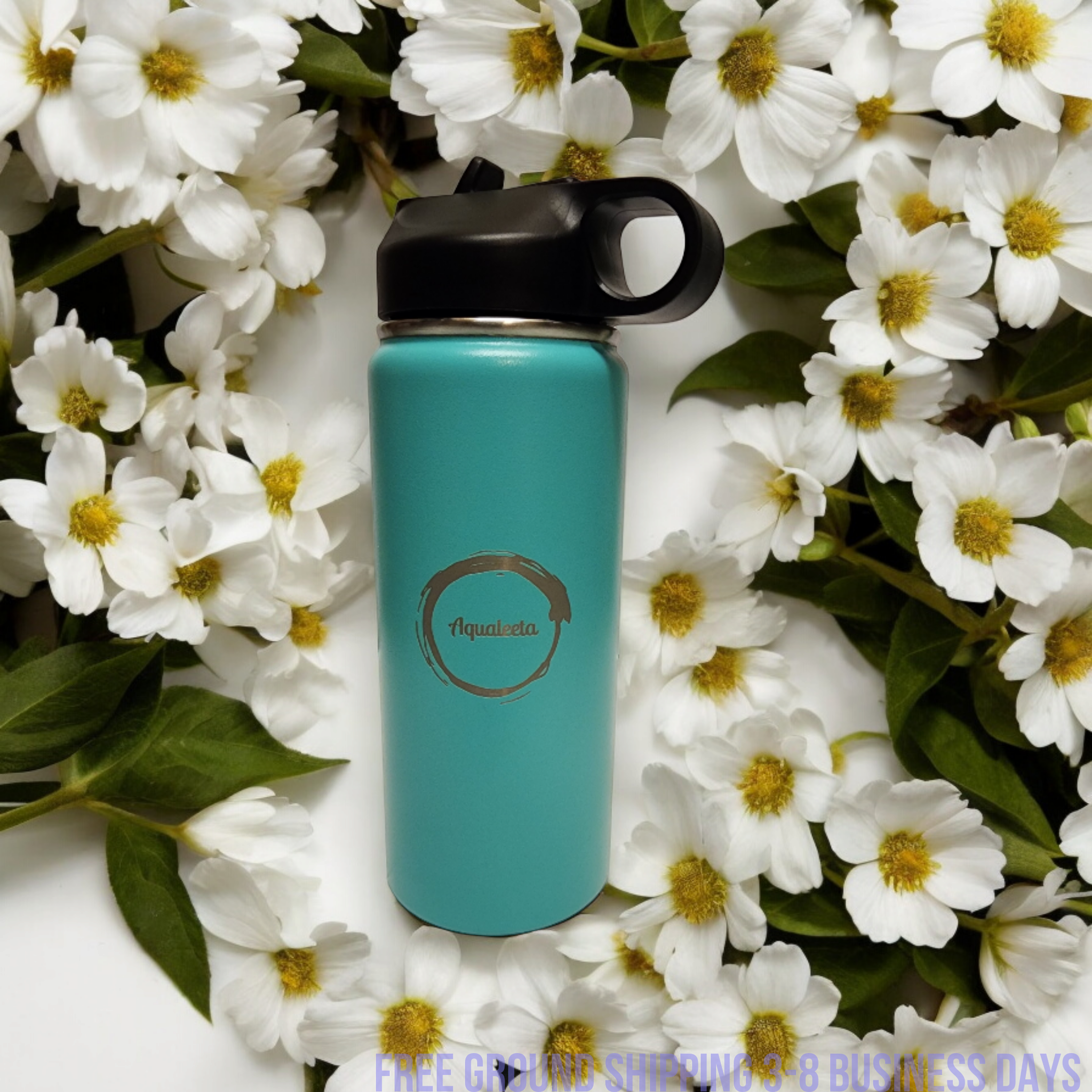 Aqualeeta 16oz insulated water bottle stainless steel. Ship from USA