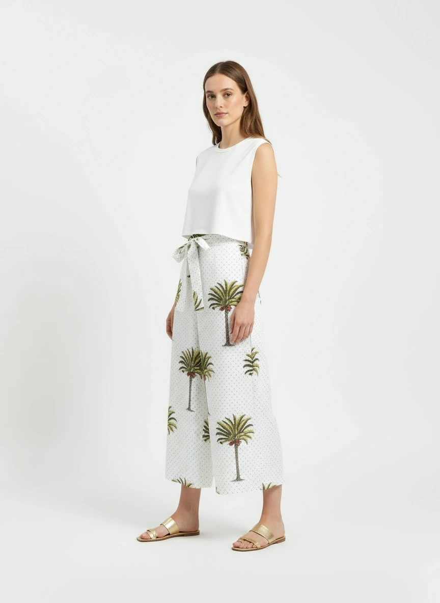 Resort Flow Pants | Green Palm