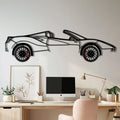 Ferrari 488 Spider Metal Car Wall Art with Rotating Wheels - Italian Twin-Turbo V8 Silhouette - Interactive Automotive Wall Decor - KAFMEKA126
