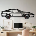 Ferrari 550 Maranello Metal Car Wall Art with Rotating Wheels - V12 Grand Tourer Silhouette - Interactive Automotive Wall Decor - KAFMEKA129