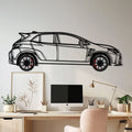 Toyota GR Corolla Metal Car Wall Art with Rotating Wheels - Rally-Inspired Hot Hatch Silhouette - Interactive JDM Automotive Decor - KAFMEKA158