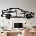 BMW 330 GT F34 Metal Car Wall Art with Rotating Wheels - Gran Turismo Silhouette Decor - Interactive Automotive Wall Art - KAFMEKA103