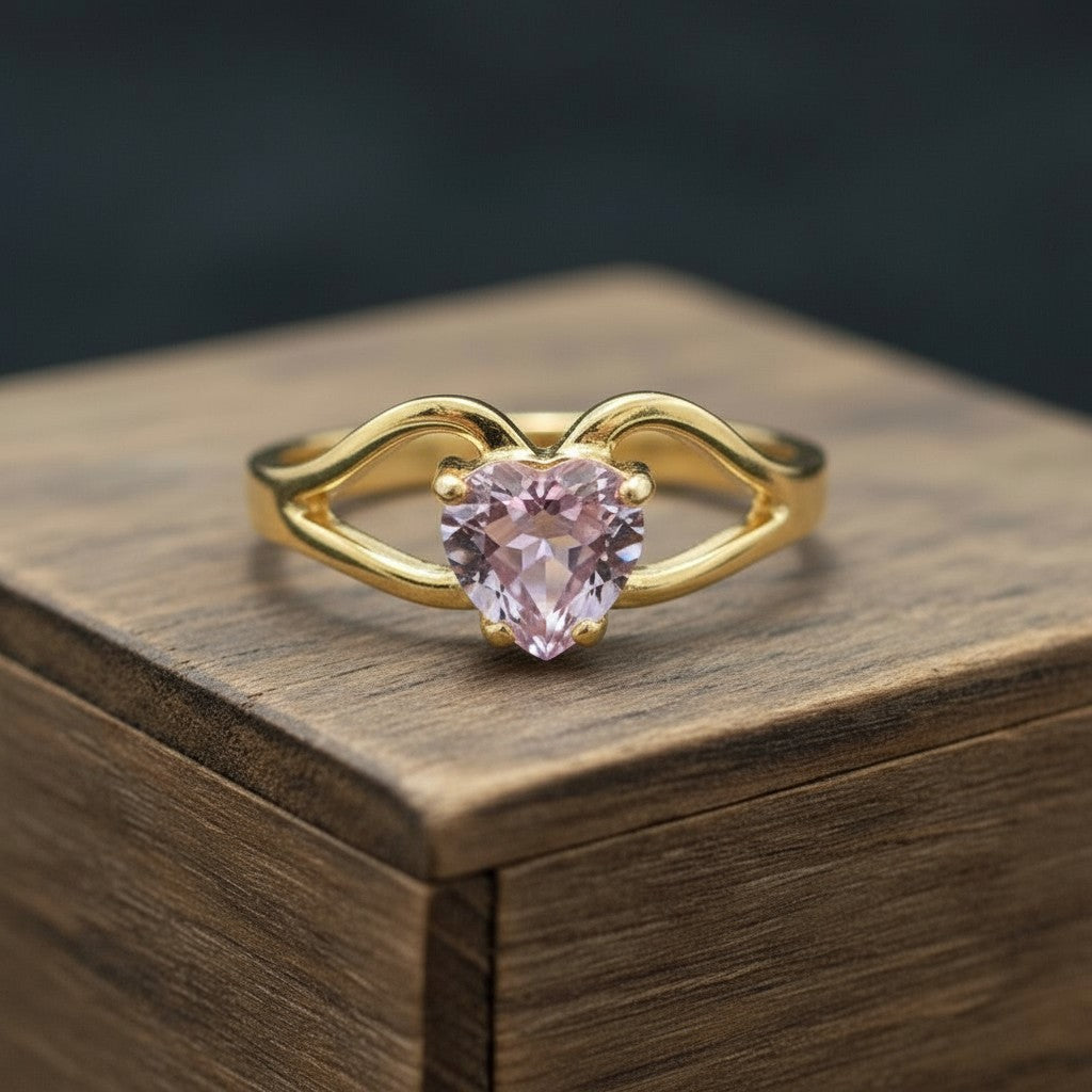 "Cherished Memories" Heart Cut Cremation Ring Small 6mm
