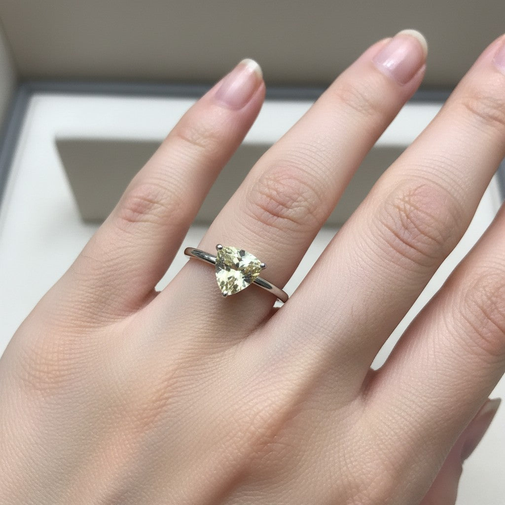 "Infinity" Trilliant Cut Cremation Ring Small 7mm