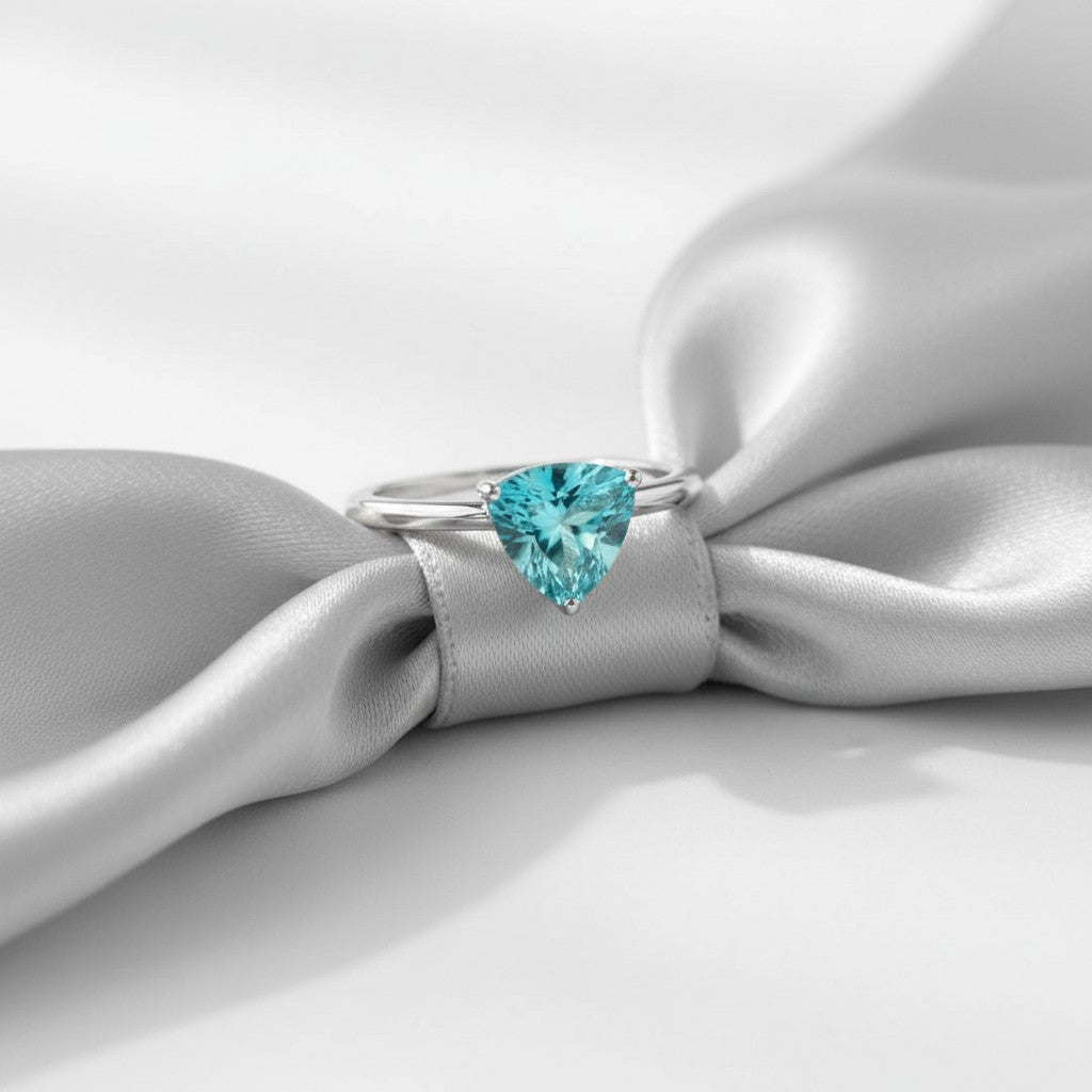 "Infinity" Trilliant Cut Cremation Ring Small 7mm