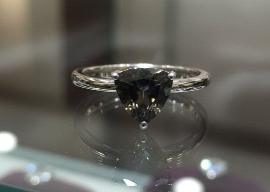 "Infinity" Trilliant Cut Cremation Ring Small 7mm