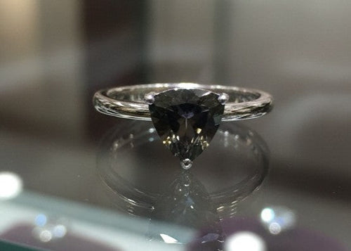 "Infinity" Trilliant Cut Cremation Ring Small 7mm