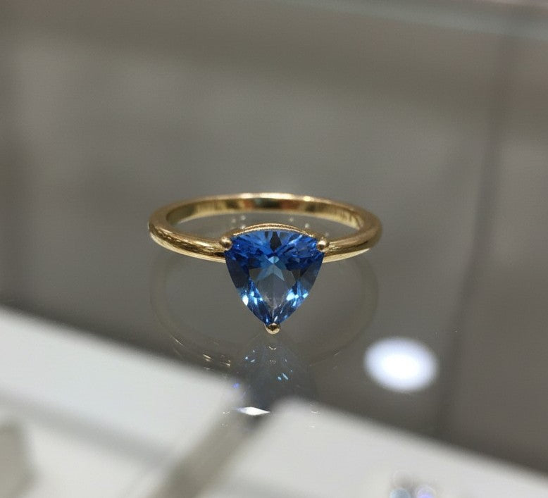 "Infinity" Trilliant Cut Cremation Ring Small 7mm