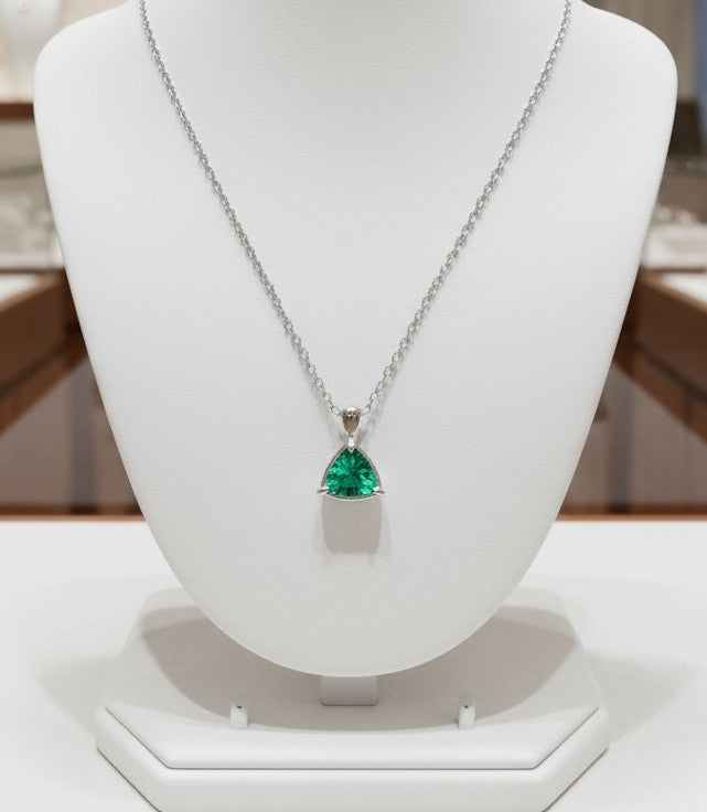 "Infinity" Trilliant Cut Small Cremation Pendant 8mm