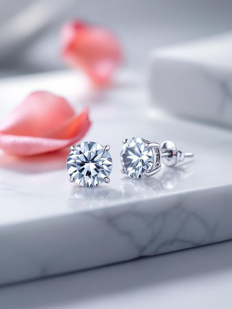 "Soothing Whispers" Portuguese Cut Pierced Cremation Earrings 5mm