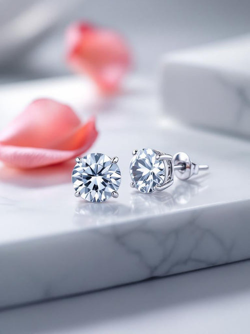 "Soothing Whispers" Portuguese Cut Pierced Cremation Earrings 5mm