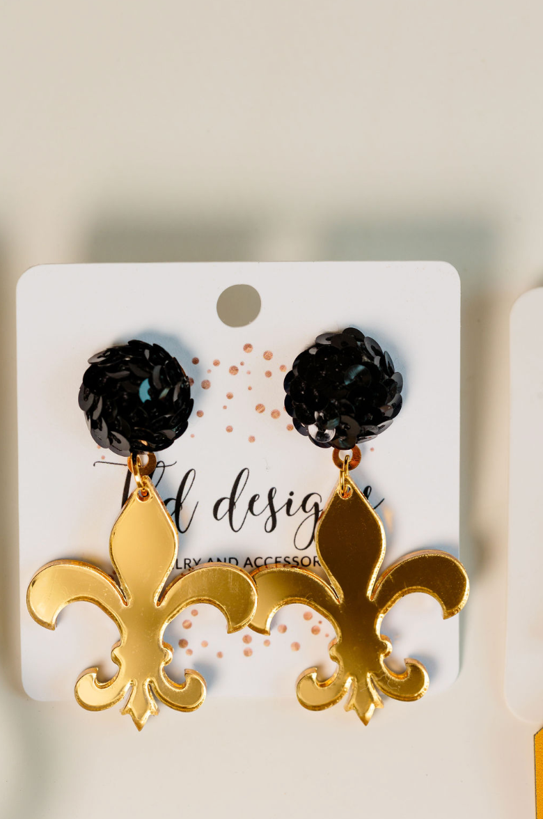 Black and Gold Fleur