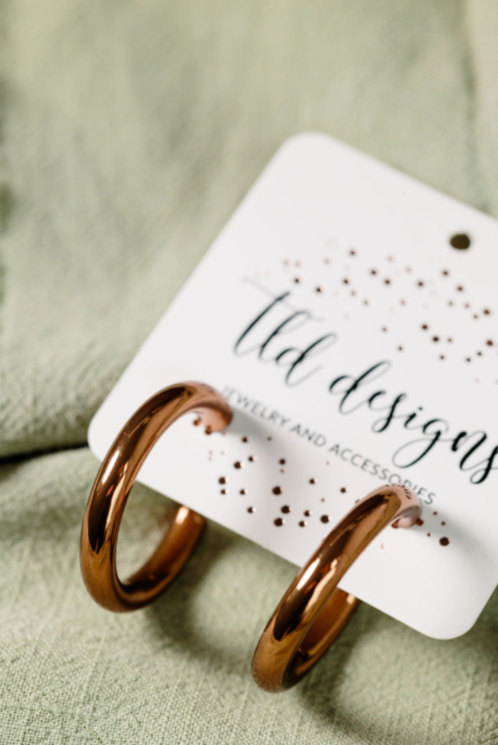 Bronze Metallic Hoops