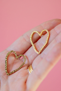 Gold XL Heart Studs