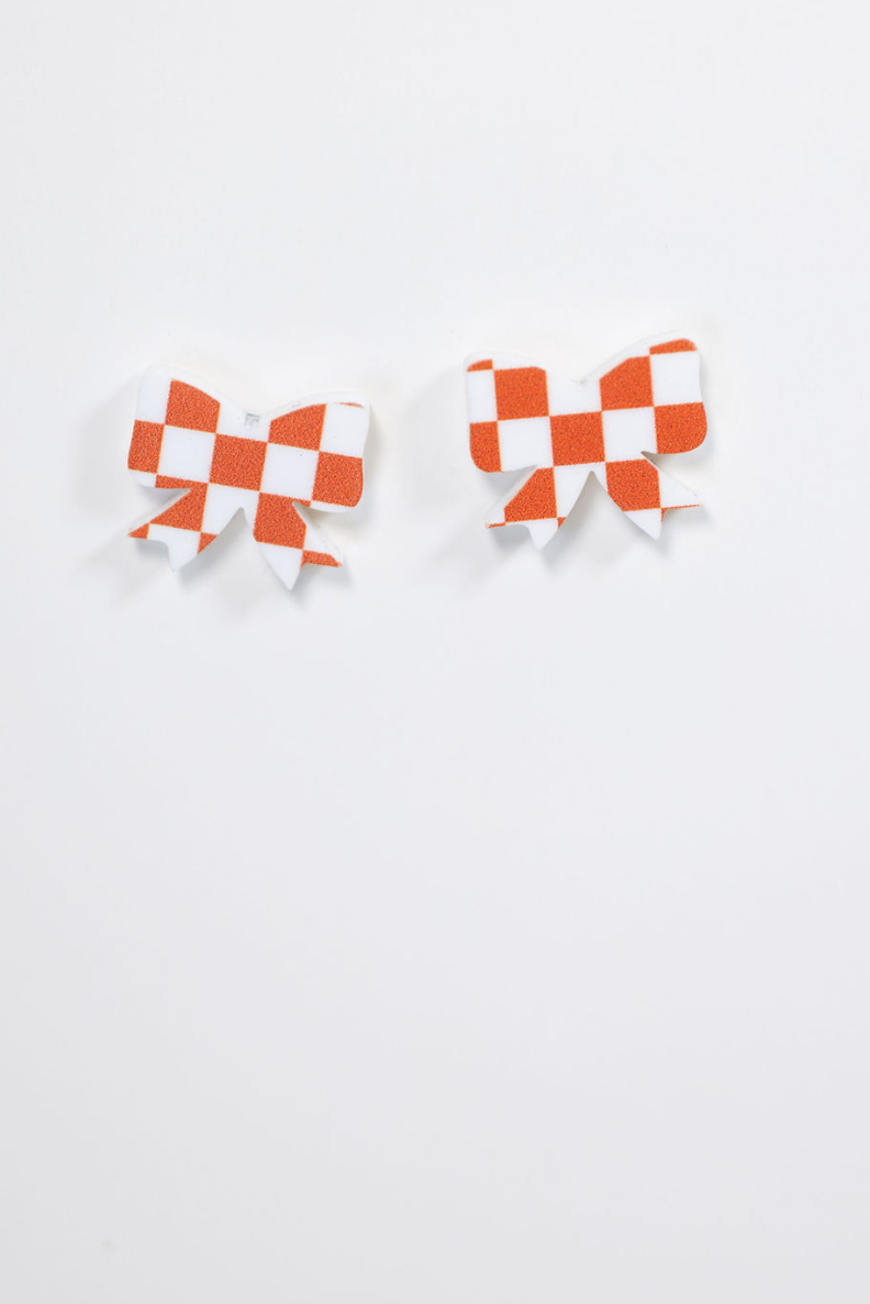 checkered Bow Studs