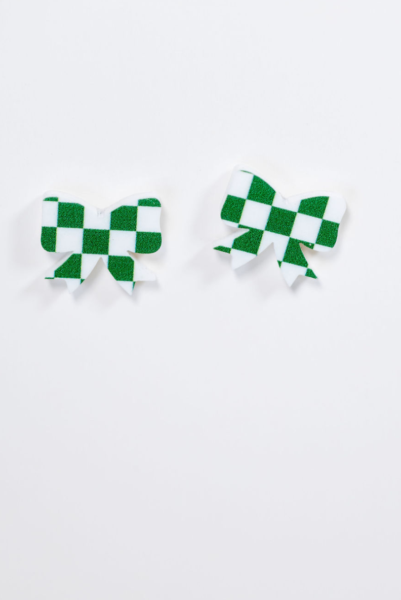 checkered Bow Studs