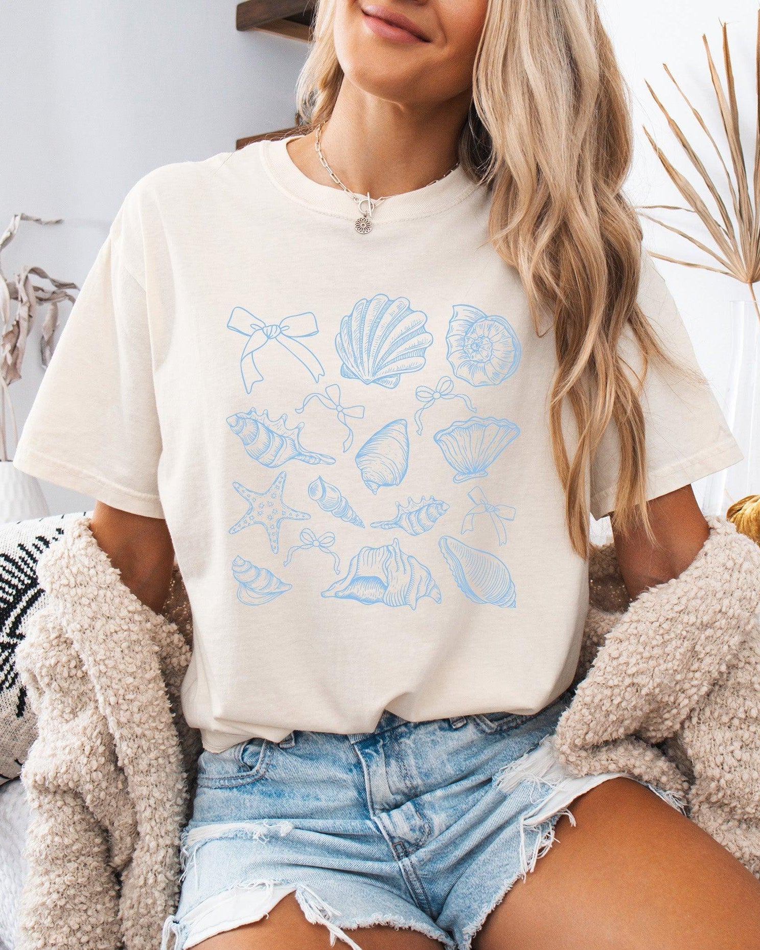 Seashell Lake Beach Comfort Colors Shirt – Mountain Hiking Camping Vacation Nature Graphic