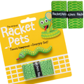 VALUE PACK - A Green Snake Racket Pet Tennis Dampener and Overgrip Tape with a (Pack of 2) Replacement Overgrip Tape