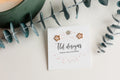 Flower Rosegold studs