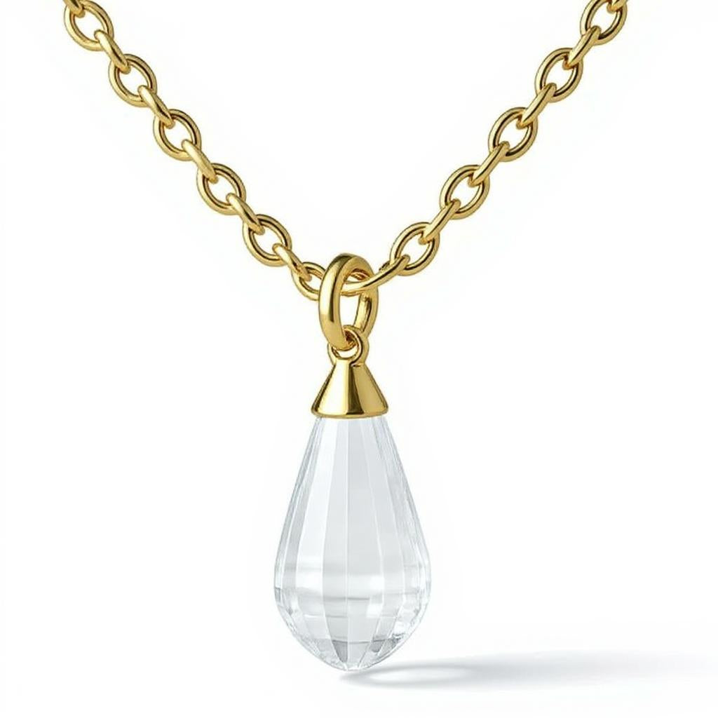 "Tender Teardrop" Briolette Cremation Pendant 10.4x21mm