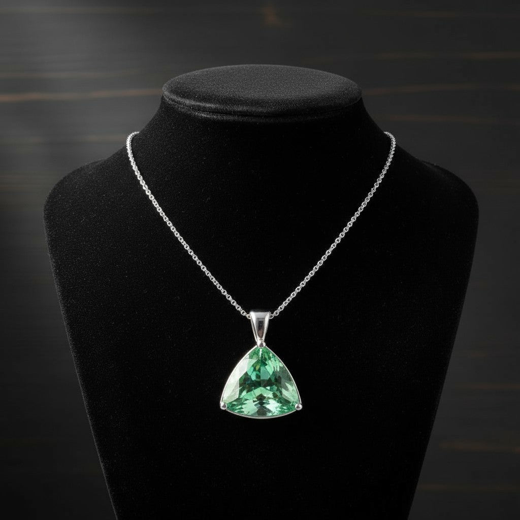 "Infinity" Trilliant Cut Large Cremation Pendant Large 15mm