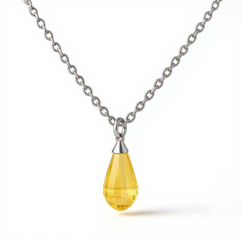 "Tender Teardrop" Briolette Cremation Pendant 10.4x21mm