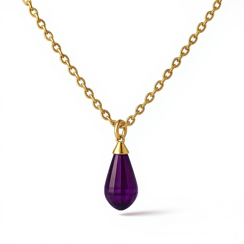 "Tender Teardrop" Briolette Cremation Pendant 10.4x21mm