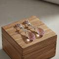 "Tender Teardrops" Pierced Cremation Earrings 12x6 mm