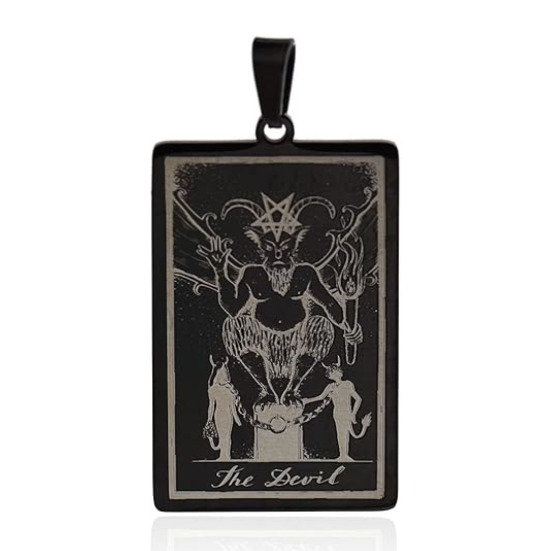 Tarot Card Necklaces - Black Plated HD
