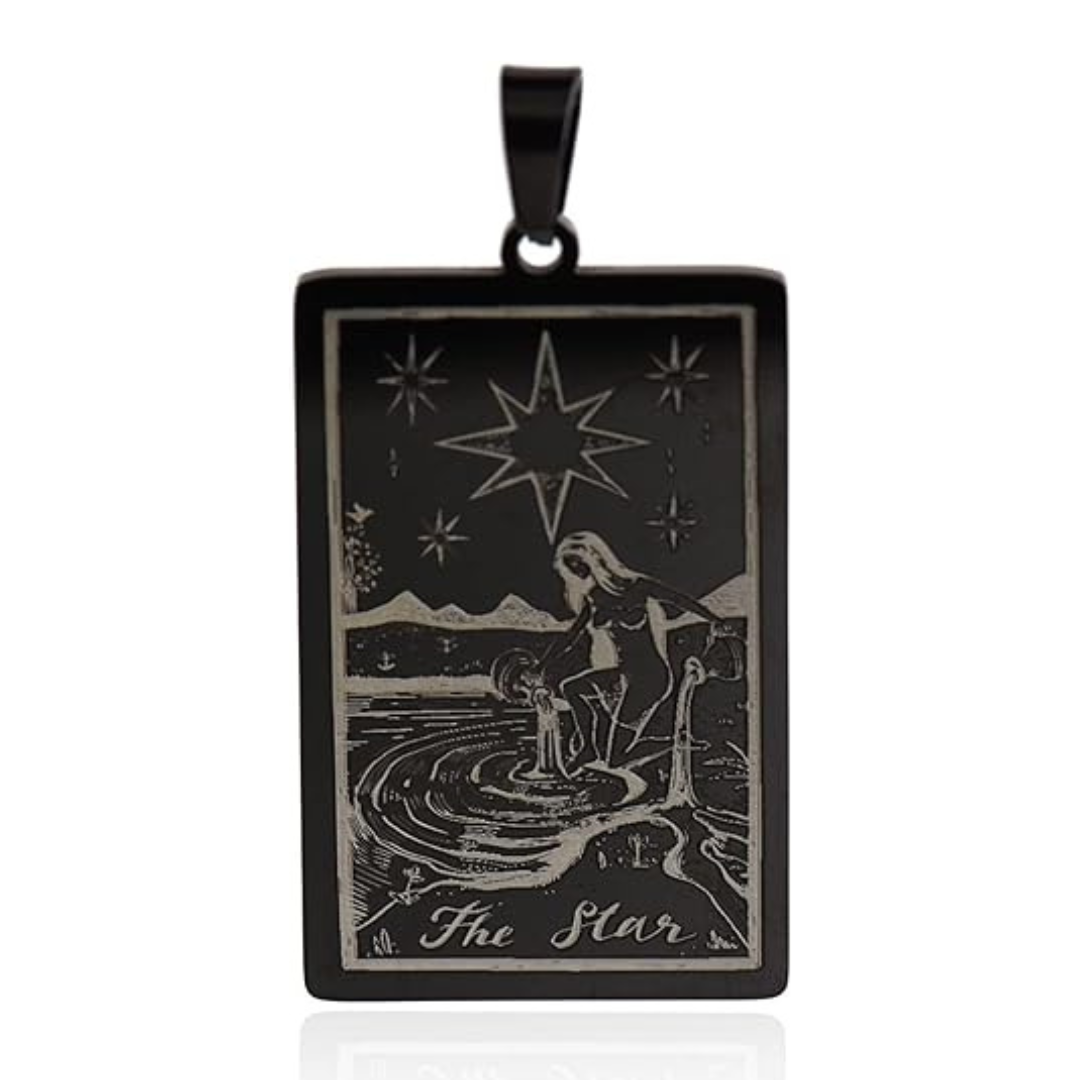 Tarot Card Necklaces - Black Plated HD
