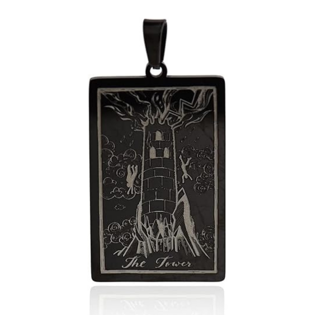 Tarot Card Necklaces - Black Plated HD