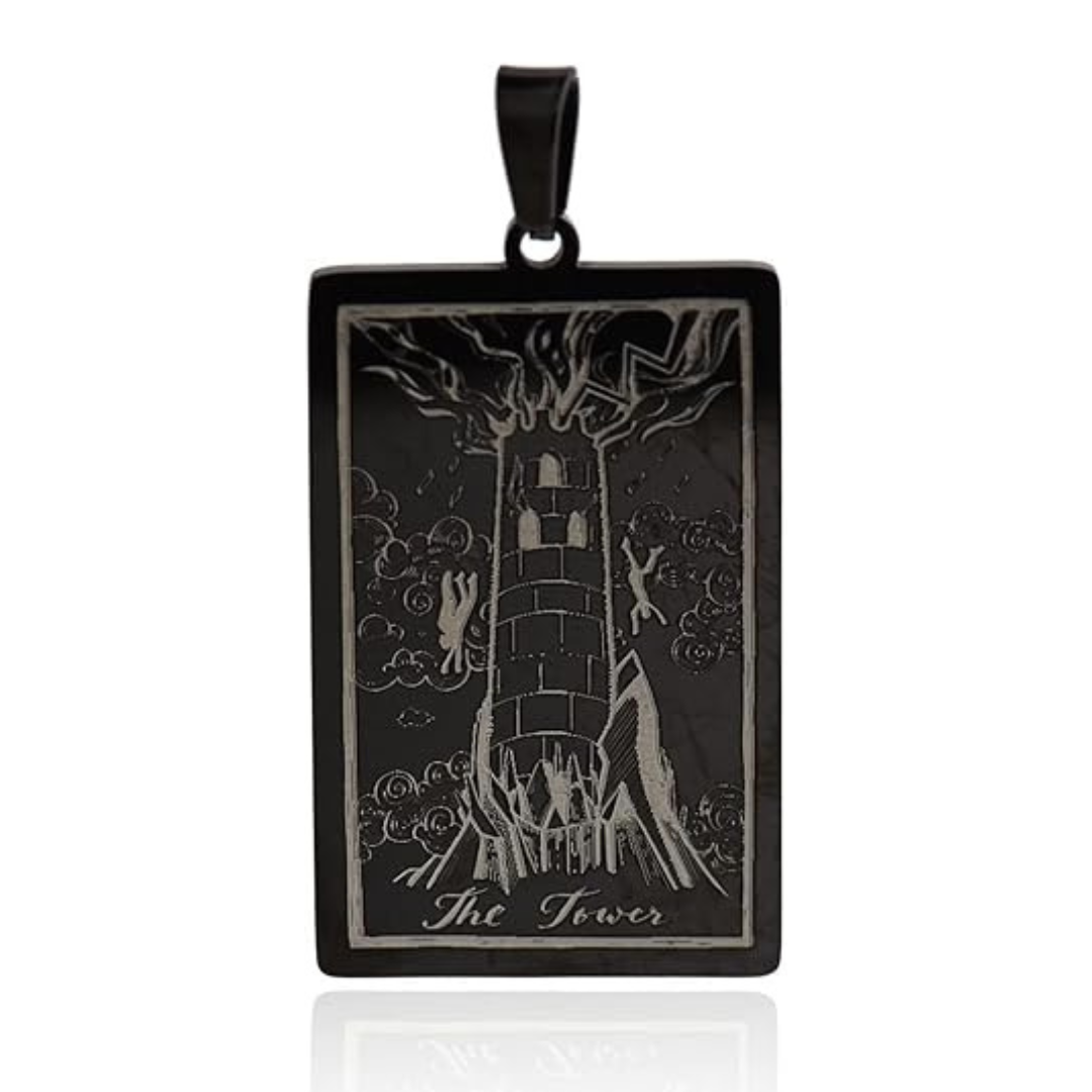 Tarot Card Necklaces - Black Plated HD