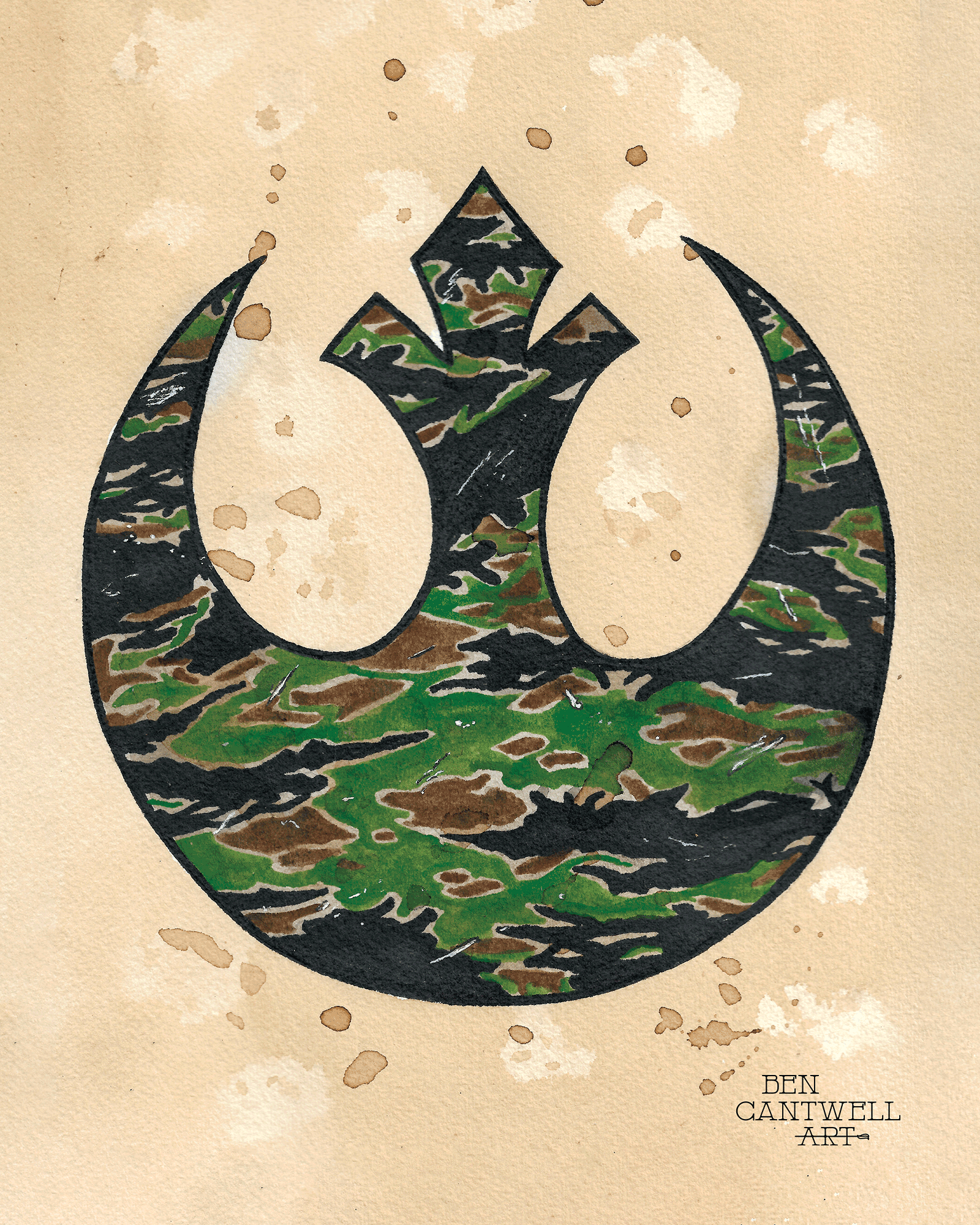 Tiger Stripe Rebel Emblem