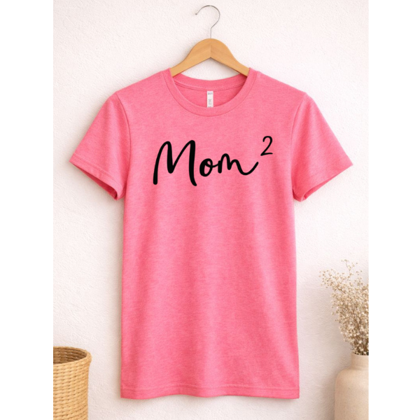 Mom Of 2 Graphic Tee 5426