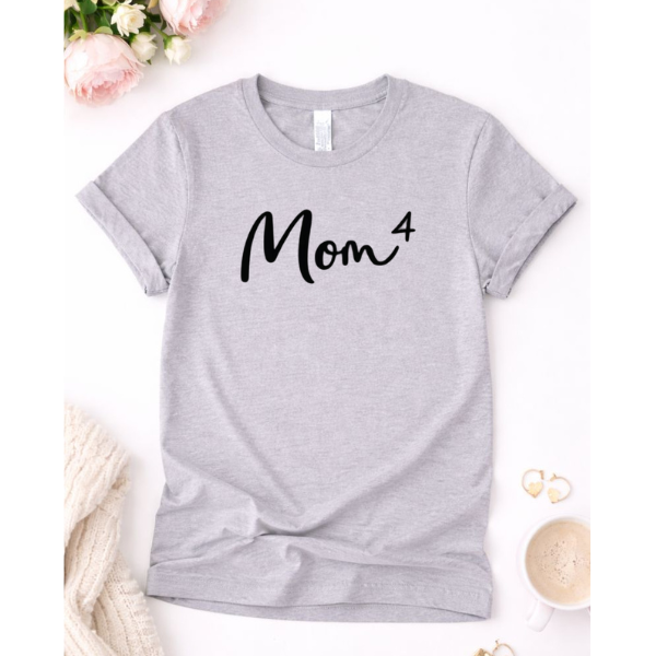 Mom Of 4 Graphic Tee 5428